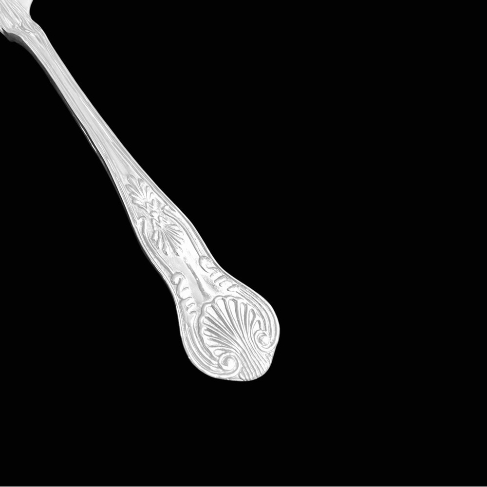 Vintage Silver Plated Ornate Cake Pie Server Floral Etched Shell Handle 11" - Picture 4 of 10